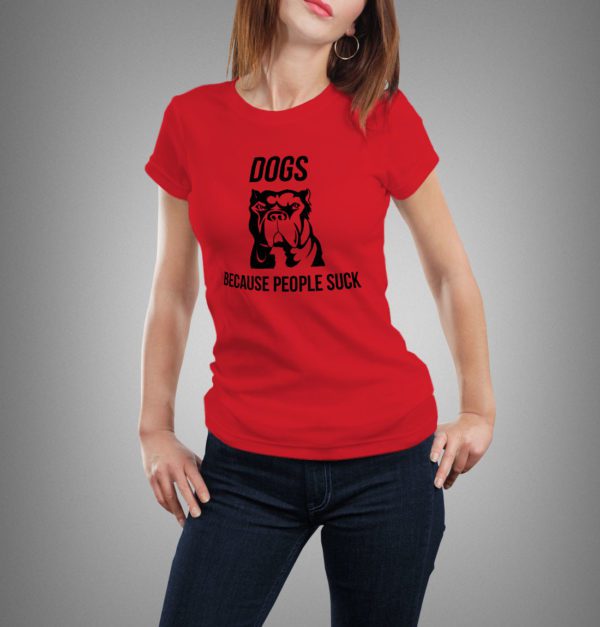 piros dogs because mintás női póló