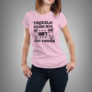 rózsaszín tequila because mintás női póló