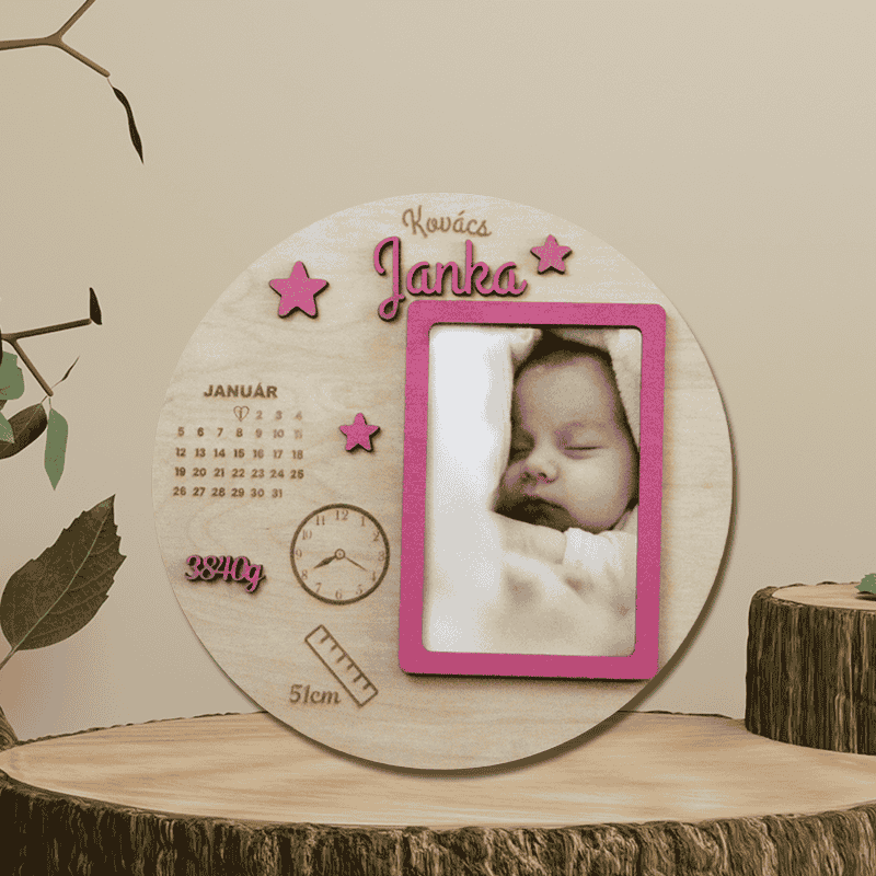 Kör alakú babás képkeret