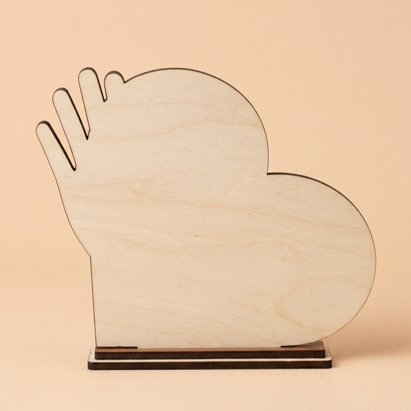 Kéz a kézben fa asztali dísz - Image 2