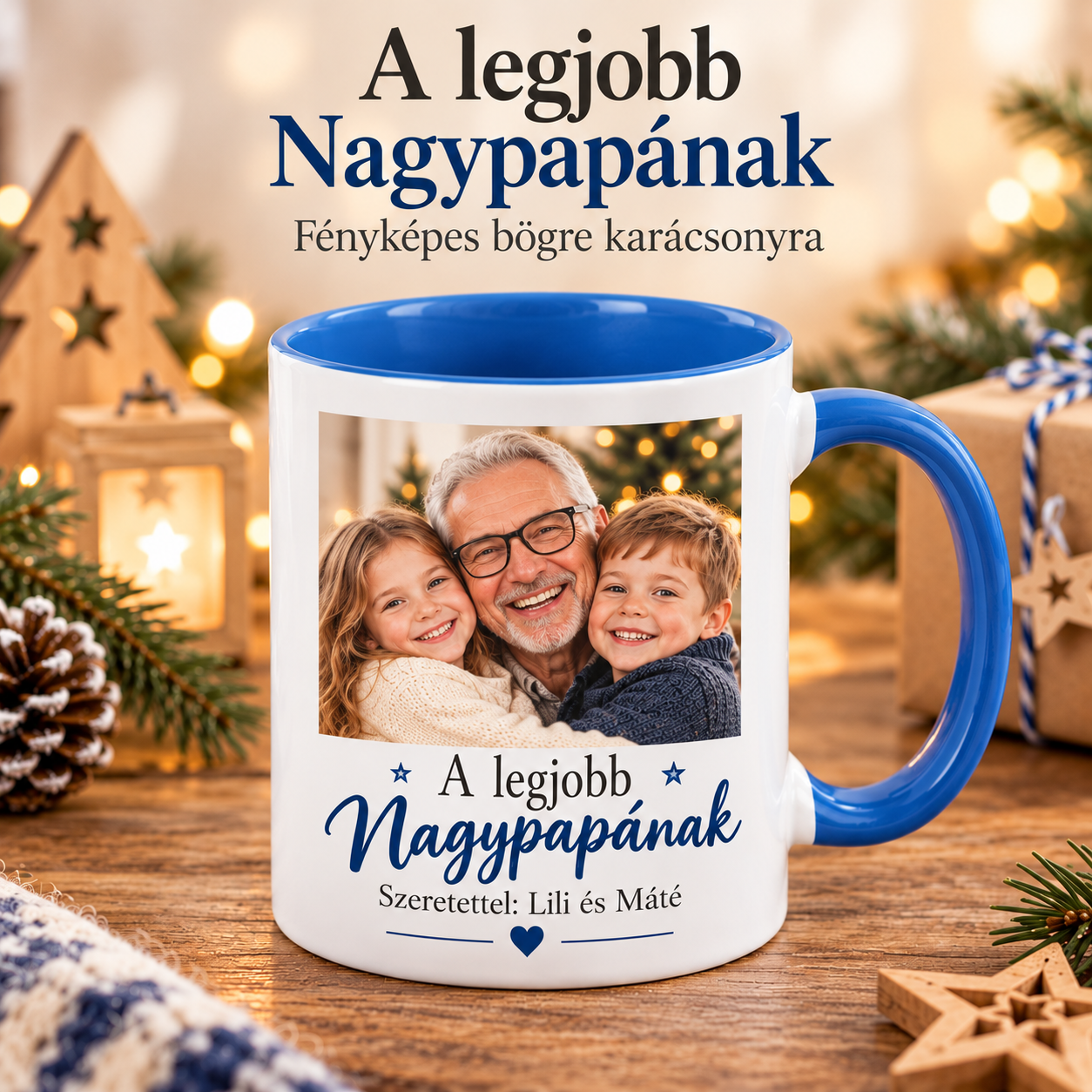 Egyedi fényképes bögre – színes füllel és belsővel - 2. kép